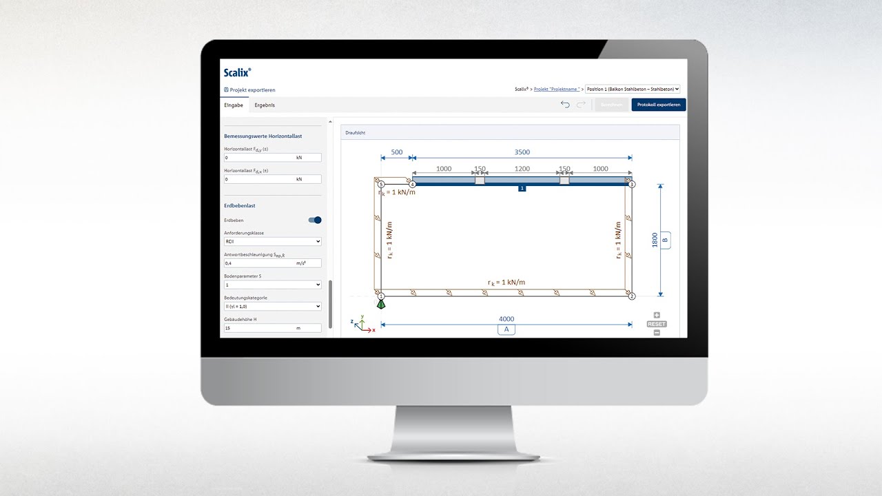 Web Seminar Scalix® entdecken - Vorstellung Modul Balkon Stahlbeton Stahlbeton im Detail