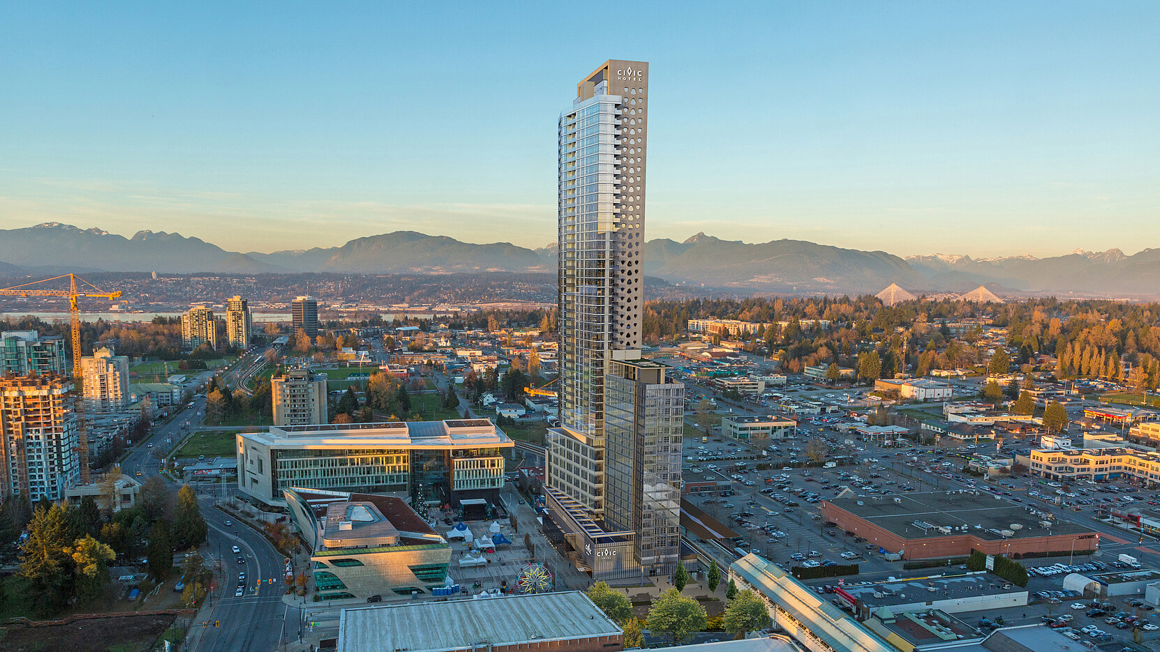 3 Civic Plaza at dusk