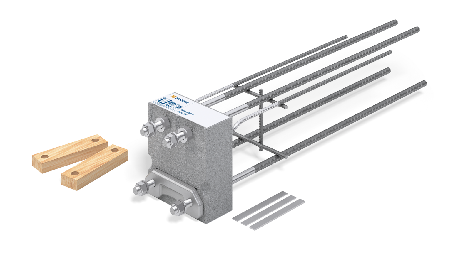 Schöck Isokorb® T type SK : élément isolant thermique pour constructions en acier en porte-à-faux 