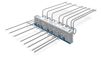 Schöck Isokorb® T typu K-HV z łożyskiem oporowym HTE-Compact®: Element izolacji termicznej do balkonów wspornikowych z obniżeniem względem stropu