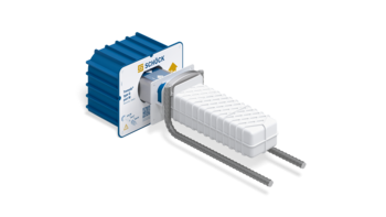 Schöck Tronsole® Typ Q: Trittschalldämmung zwischen gewendelten Treppenläufen und Wand